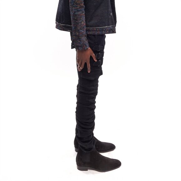 AKINGS Black Omari Stacked Jeans - Picture 10 of 12